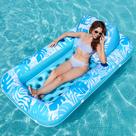 Espreguiçadeira inflável Pool Float Sloosh 72x38 com orifício de resfriamento
