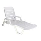 Espreguiçadeira Leblon Praia Camping Piscina Branca 4 Estágios Suporta 120kg Tramontina