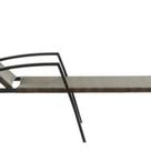 Espreguicadeira Marrom Aco Reclinavel 4 Posicoes 77x65x204cm