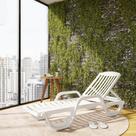 Espreguiçadeira Morro Branco com Rodas Branca