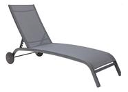 Espreguiçadeira Móvel Rodas Aluminio 95x63x207cm Até 160kg