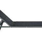 Espreguicadeira Preta Aco Reclinavel 2 Posicoes 32x54x180 Cm