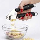 Espremedor Amassador Triturador De Alho Manual Aço Inox Cozinha Profissional Cabo Resistente 20cm Fácil De Usar