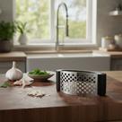Espremedor e Amassador de Alho Aço Inox Triturador Manual De Legumes