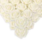 Espuma artificial Glitter Roses IPOPU 50 unidades marfim 22,5 cm