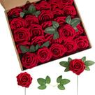 Espuma de flor artificial Rose Lansdowns, 25 unidades, vermelho escuro