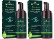 Espuma de limpeza de pálpebras NOVEHA Demodex com óleo de melaleuca 100mL x2