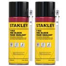 Espuma de spray Fire Block STANLEY Fire Rated 350mL, pacote com 2