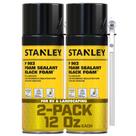 Espuma selante Stanley F903 preta impermeável 2x355 ml Espuma selante Stanley F903 preta impermeável 2x355 ml