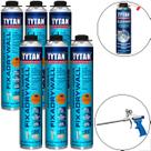 Espuma Tytan Dry Wall 830Ml Aplicador e Limpador Kit 6 Unidades