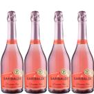 Espumante Brut Rose Prosecco Garibaldi 750ml Kit 4un