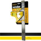 Esquadro 12" combinado vonder aço inox 300mm nível riscador