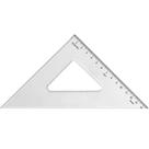 Esquadro Acrílico 21cm com Escala 45/45/90 Trident 1521
