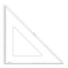Esquadro Acrilico Desetec Trident 61cm Mod 1561