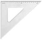 Esquadro Acrílico Trident 28cm 45/90 com Escala 1528