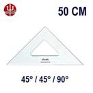 Esquadro de Acrílico 50 cm 45º sem Escala Ref.2550 Trident