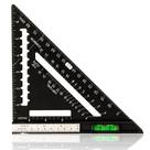Esquadro para Tesoura Beslands 18 cm com Nível Ferramenta Triangular de Alumínio