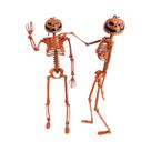 Esqueleto De Halloween Em Tamanho Real Com Cabeça De Abóbora, Decoração De Festa Com Crânio Humano Esqueleto De Halloween Em Tamanho Real Com Cabeça De Abóbora, Decoração De Festa Com Crânio Humano