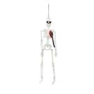 Esqueleto decor p/pendurar c/faca no coracao 40cm halloween Esqueleto decor p/pendurar c/faca no coracao 40cm halloween
