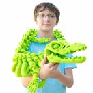Esqueleto Mesossauro Articulado 3D Grande Fóssil Decorativo Colecionável