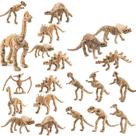 Esqueletos fósseis de dinossauros WedFeir, 24 unidades com bonecos de 9,4 cm