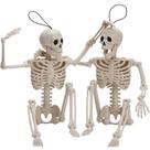 Esqueletos pendurados de Halloween JOYIN, 16 cm, decoração posável, 2 peças Esqueletos pendurados de Halloween JOYIN, 16 cm, decoração posável, 2 peças