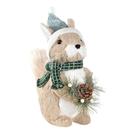 Esquilo de Palha Natal com Gorro Verde Decoração Natalina 32cm Cromus Esquilo de Palha Natal com Gorro Verde Decoração Natalina 32cm Cromus