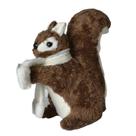 Esquilo em pe decorativo marrom com cachecol - 23cm