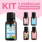 Essência Baby Kit Tranquilidade e Serenidade Kit 5 Essências para Difusor e Umidificador de Ar Essência Baby Kit Tranquilidade e Serenidade Kit 5 Essências para Difusor e Umidificador de Ar
