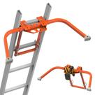Estabilizador de escada Lusheer Heavy Duty Steel Laranja Antiderrapante