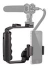 Estabilizador,suporte de mão p/Smartphone c/ 2 sapatas p/iluminador,microfone Estabilizador,suporte de mão p/Smartphone c/ 2 sapatas p/iluminador,microfone