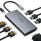Estação de acoplamento USB-C ABIWAZY com monitor duplo para notebook Dell HP