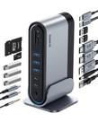 Estação de ancoragem Baseus 17 em 1 para laptop com 3 monitores 4K HDMI