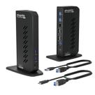 Estação de Ancoragem Dual USB 3.0/USB-C com Display 4K - Compatível com Windows e Mac