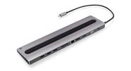 Estação de ancoragem IOGEAR USB-C de 8 portas de baixo perfil 4K 30Hz