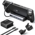 Estação de ancoragem JSAUX 6 em 1 com carregador de 100 W para ROG Ally/Steam Deck/Legion Go/MSI Claw