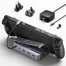 Estação de ancoragem JSAUX M.2 6 em 1 com adaptador AC de 65 W para Steam Deck