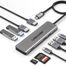 Estação de ancoragem para laptop Lemorele Dual HDMI 10 em 1 Hub USB-C