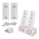 Estação de carregamento Kulannder Wii Remote com 2 baterias brancas