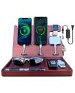 Estação de carregamento Xunhomon Wood Phone Docking com carregador