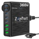 Estação de carregamento ZapPort 360W USB C 8 portas PD 100W GaN