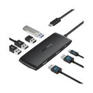 Estação De Docking USB-C De 10 Portas Com Adaptador Dual HDMI 4K VGA USB 3.0 E Leitor De Cartão SD
