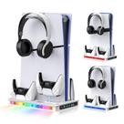 Estação de resfriamento ZYTHRONE para PS5 Slim/Pro com ventilador RGB e carregador Estação de resfriamento ZYTHRONE para PS5 Slim/Pro com ventilador RGB e carregador
