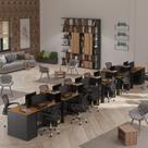 Estação de Trabalho 12 Lugares Office Smart 12 Mesas 10 Armários 2 Aparador