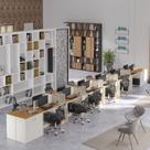 Estação de Trabalho 12 Lugares Office Smart 12 Mesas 10 Armários 4 Aparador Estação de Trabalho 12 Lugares Office Smart 12 Mesas 10 Armários 4 Aparador