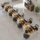 Estação De Trabalho 12 Lugares Tech Office 12 Mesas 10 Armár - Off White E Cedro Off White E Cedro