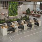 Estação de Trabalho 8 Lugares Smart Office 8 Mesas 6 Armários 2 Aparadores