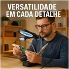 Estação de Trabalho com Lupa (Ampliação 10X), Garras para Fixação Luatek LWJ-312