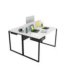 Estação De Trabalho Mesa Plataforma 2 Lugares Com Gaveta Escritório Netmobil