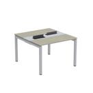 Estação de Trabalho Mesa Plataforma Escritório Dupla para 2 Pessoas com Caixa de Tomada PDC